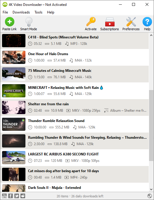 4K Downloader Software Main Page